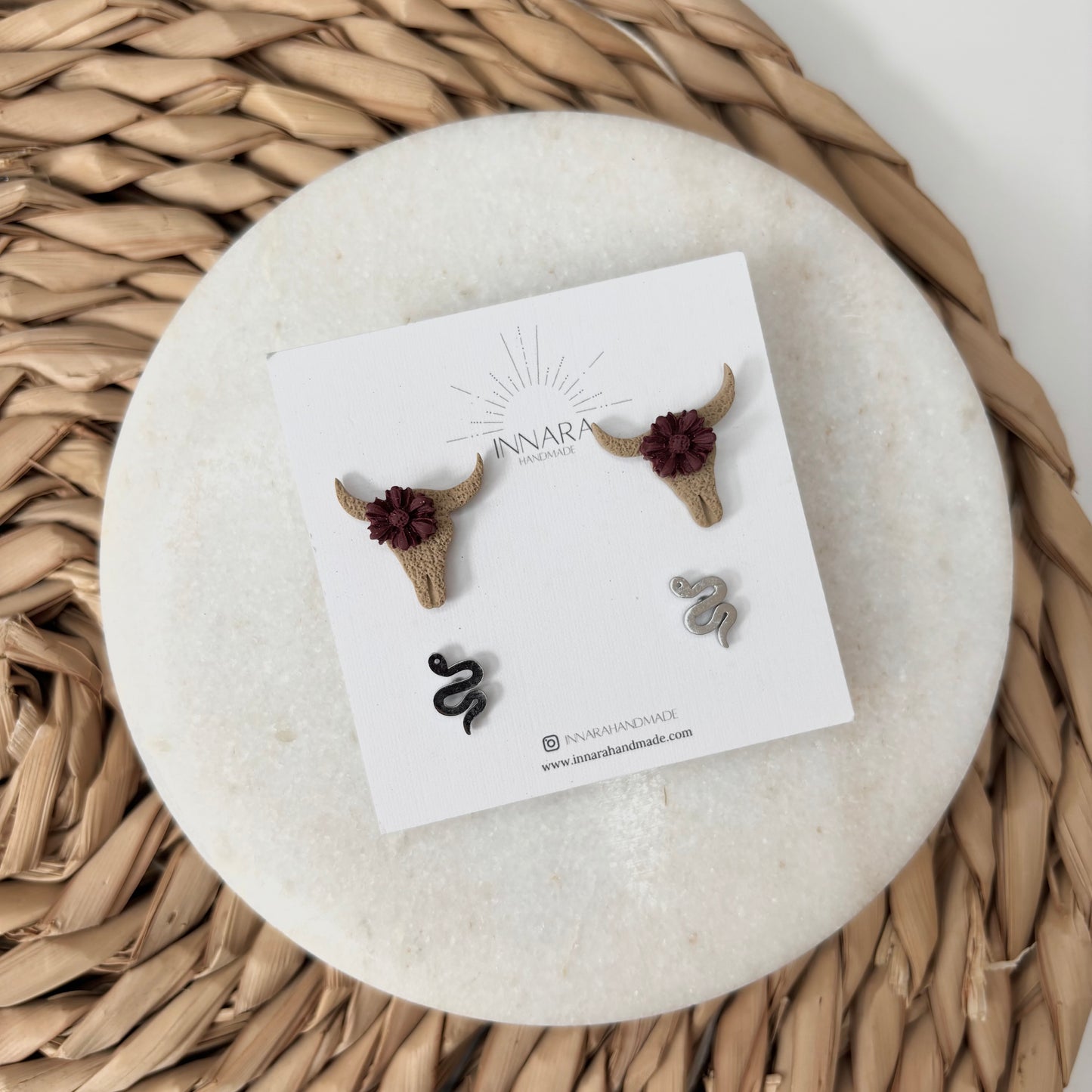 Floral Bull & Snake Pack - Silver