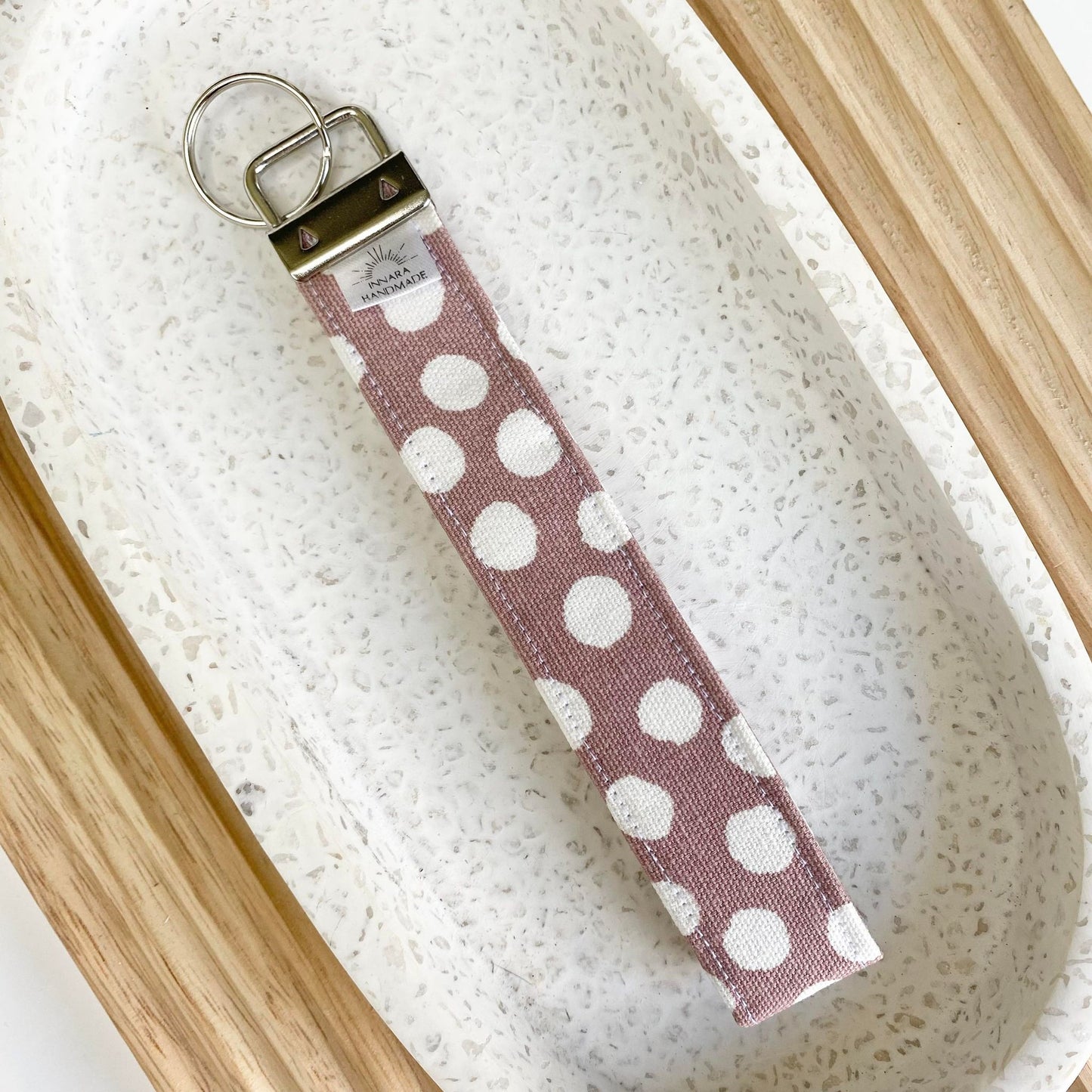 Wristlet - Dusty Pink Spotty