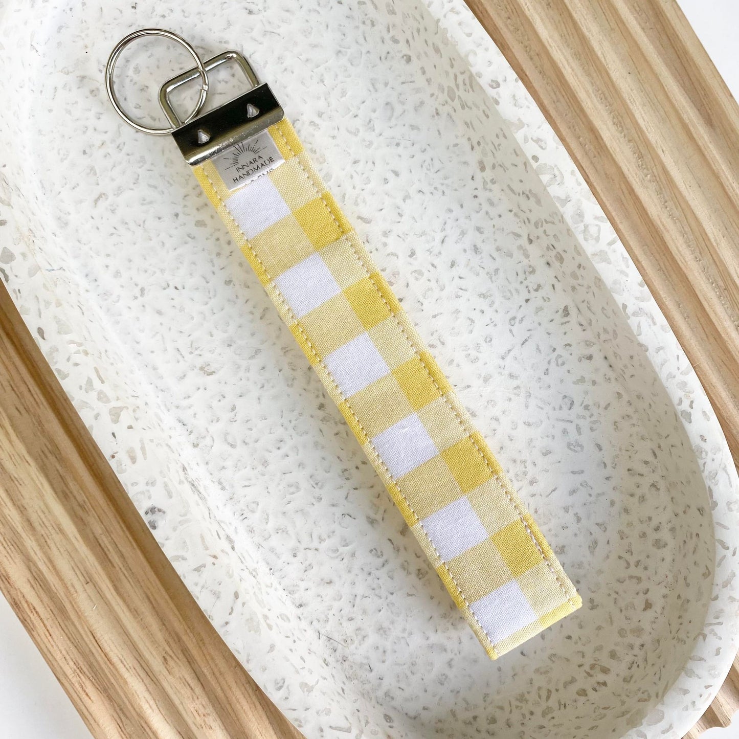 Wristlet - Yellow Gingham