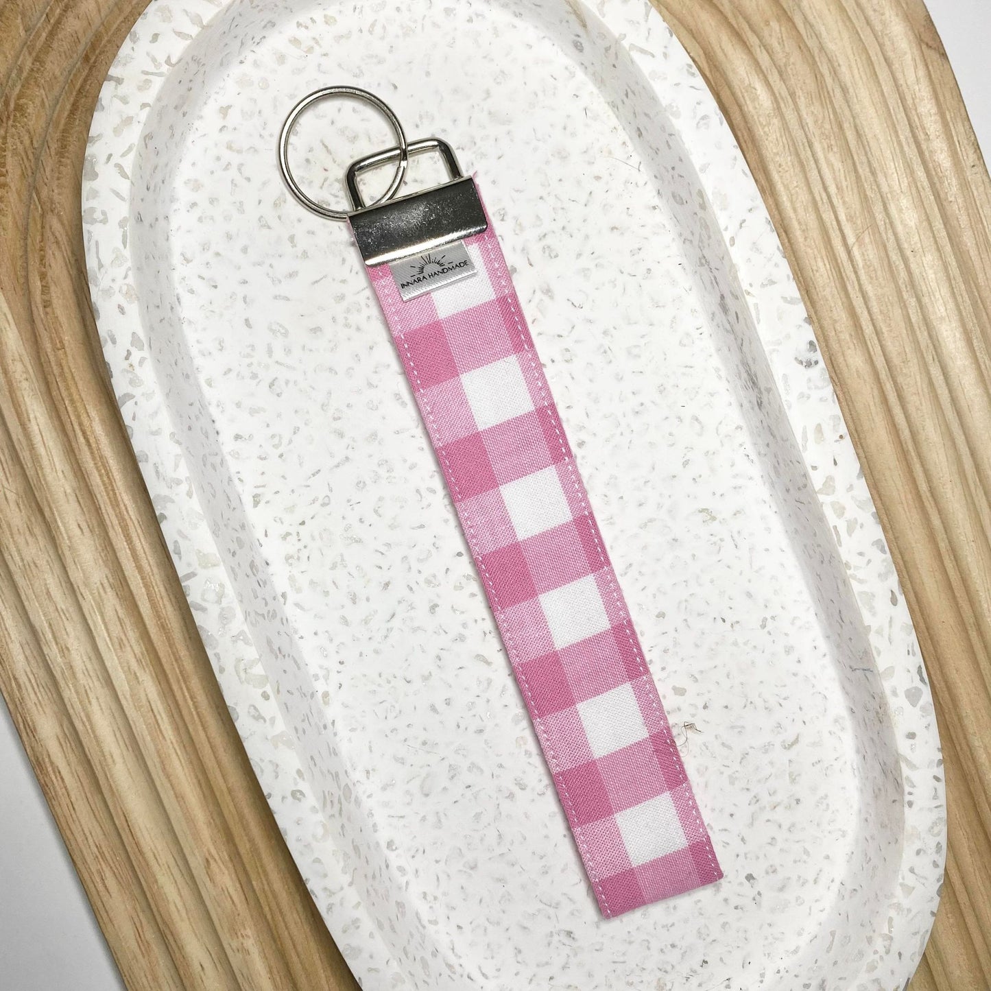 Wristlet - Pink Gingham