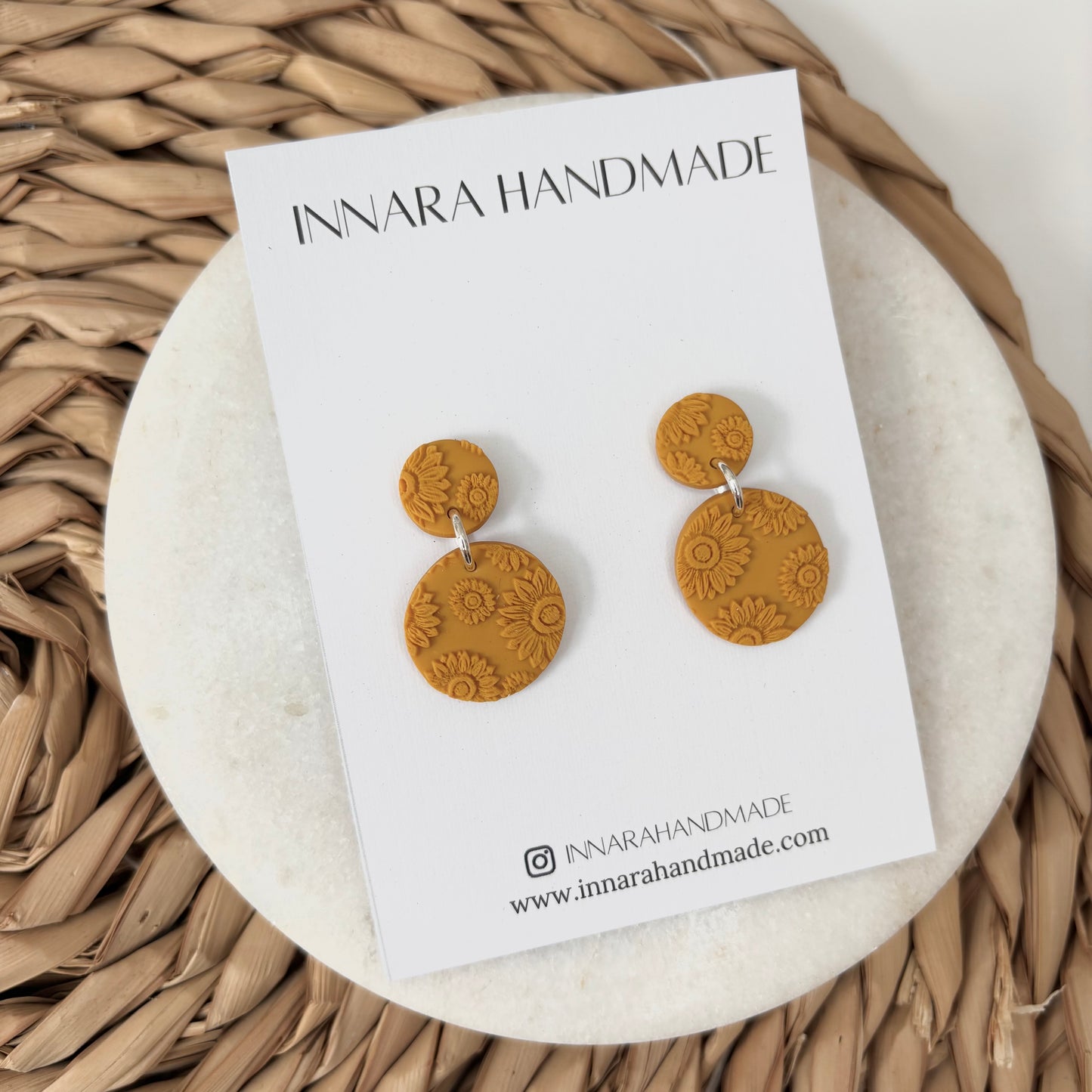 Sunflower Circle Dangles