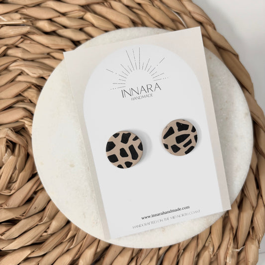 Statement Stud - Terrazzo Latte