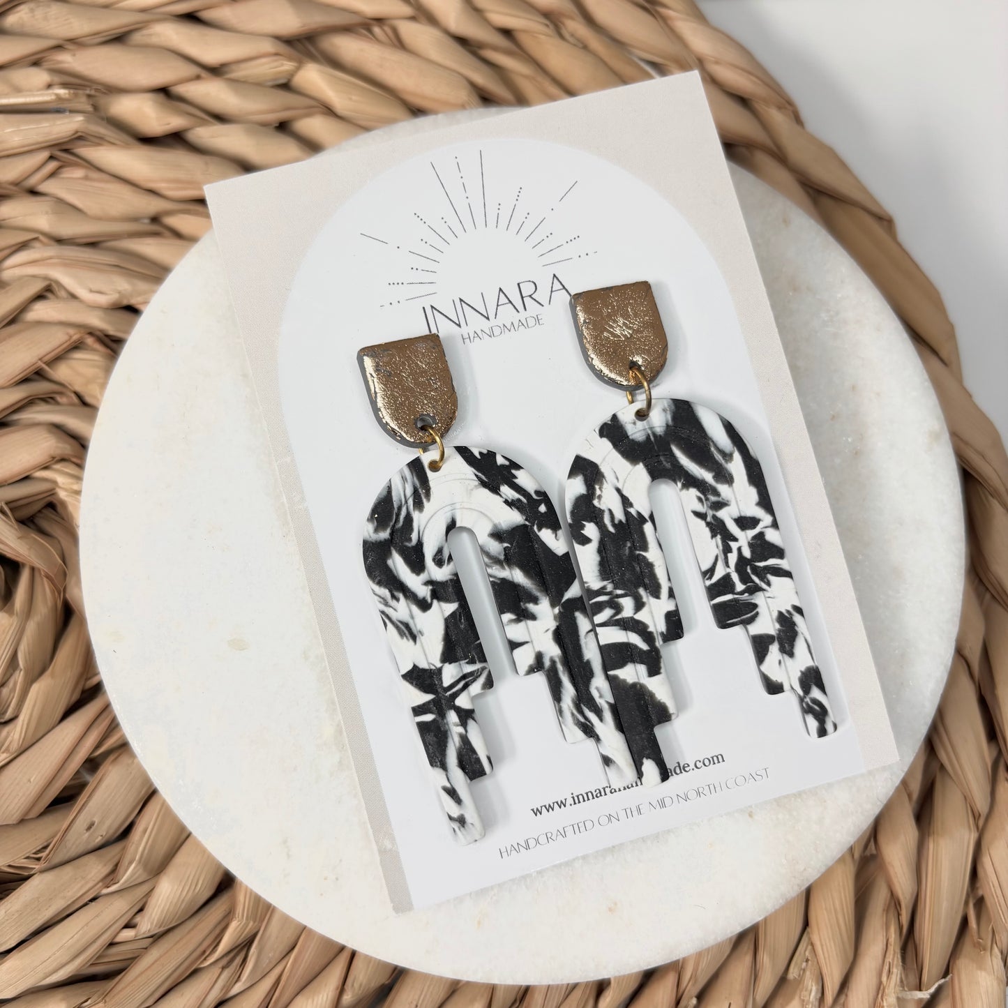 Marbled Gold Dangles