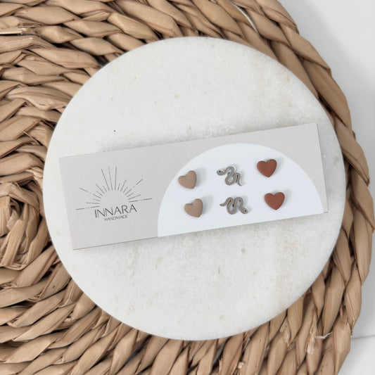 Snake Hearts Pack - Silver