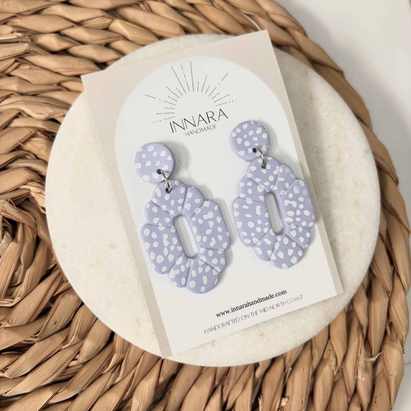 Lilac Spotty Dangles