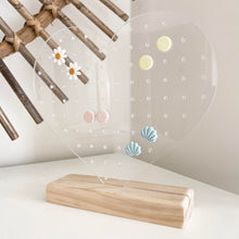 Load image into Gallery viewer, Earring Stand - Clear Acrylic Heart
